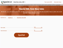 Tablet Screenshot of bodymassindex.cz